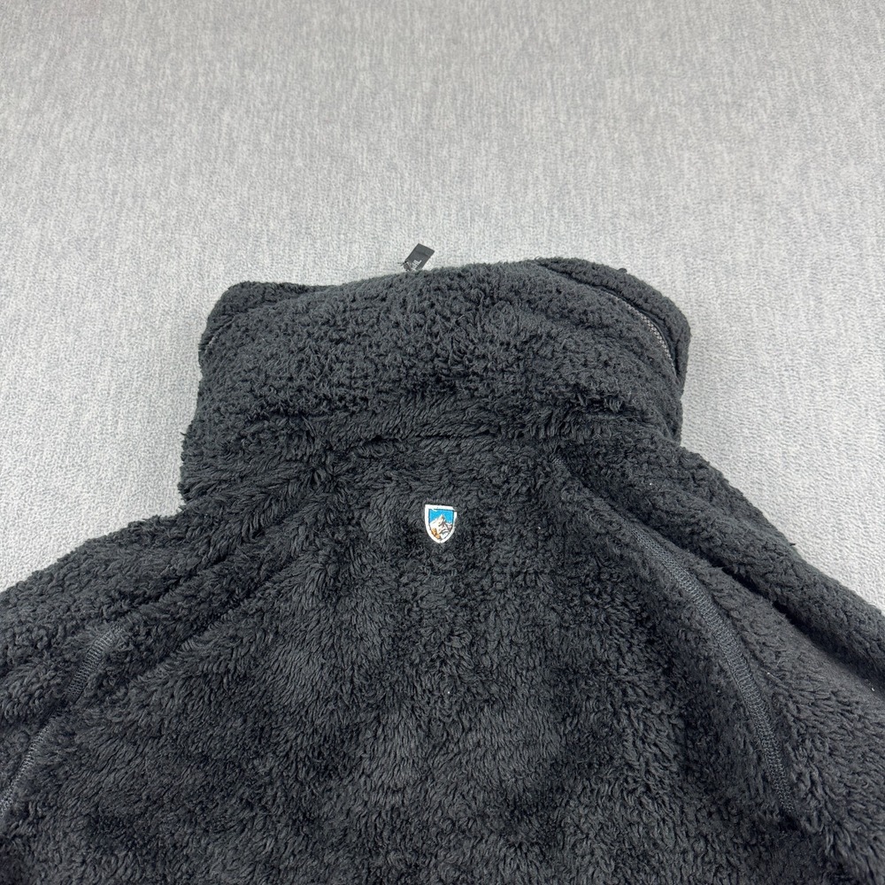 Kuhl Jacket Womens‎ XS Black Flight Pullover Sherpa Fleece Hooded Snap Button - Picture 12 of 14